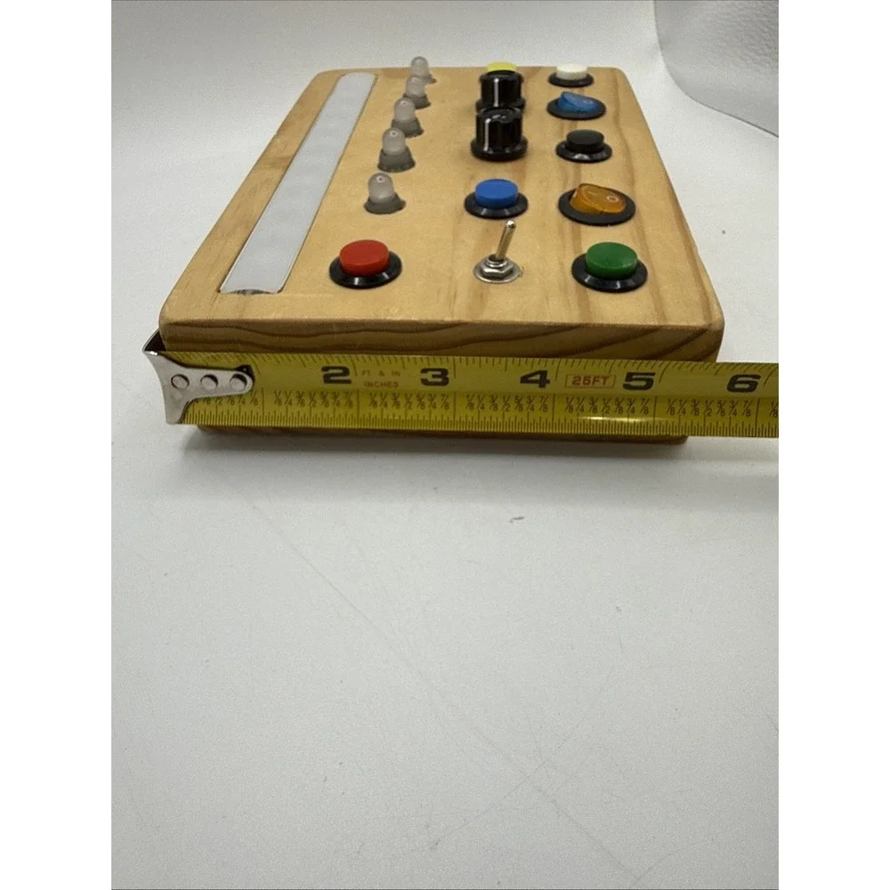 Montessori Busy Board Sensory Toy Lights Buttons‎ Knobs